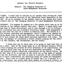 Minutes, 1961-02-08. Labor,...