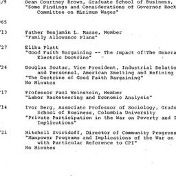 Schedules, Labor, seminar 4...
