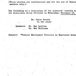 Minutes, 1964-11-18. Labor,...