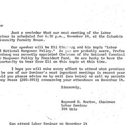 Announcements, 1974-10-23. ...