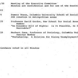 Schedules, Labor, seminar 4...