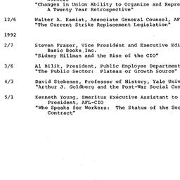 Schedules, Labor, seminar 4...