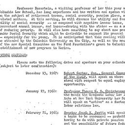 Announcements, 1967-11-27. ...