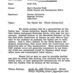 Announcements, 1968-03-20. ...