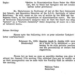 Announcements, 1968-01-17. ...