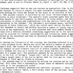 Minutes, 1949-03-03. Labor,...