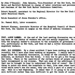 Minutes, 1960-01-20. Labor,...