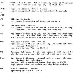 Schedules, Labor, seminar 4...
