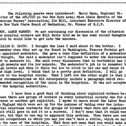 Minutes, 1960-01-06. Labor,...