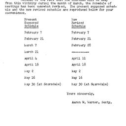 Announcements, 1950-01-31. ...