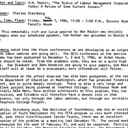 Minutes, 1986-02-07. Labor,...