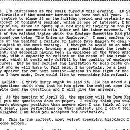 Minutes, 1958-04-09. Labor,...