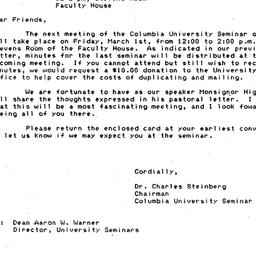 Announcements, 1985-03-01. ...