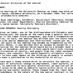 Minutes, 1984-10-04. Labor,...