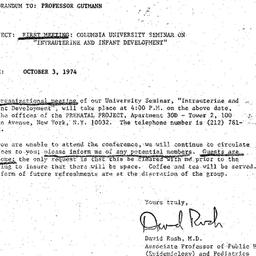 Announcements, 1974-09-04. ...