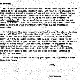 Announcements, 1974-10-08. ...