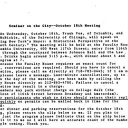 Announcements, 1989-10-18. ...