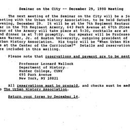 Announcements, 1990-12-29. ...