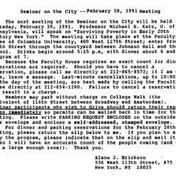 Announcements, 1991-02-28. ...