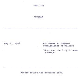 Announcements, 1964-05-20. ...