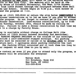Announcements, 1993-10-20. ...