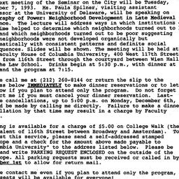 Announcements, 1993-12-07. ...