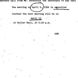 Announcements, 1966-04-05. ...