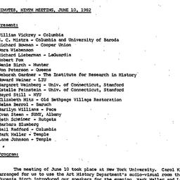Minutes, 1982-06-10. The Ci...