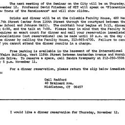 Announcements, 1981-11-12. ...