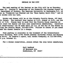 Announcements, 1981-10-22. ...