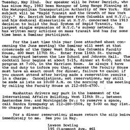 Announcements, 1984-05-22. ...
