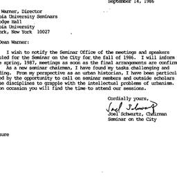 Correspondence, 1986-09-14....