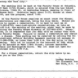 Announcements, 1986-11-19. ...