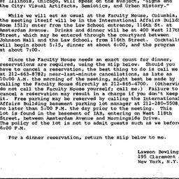 Announcements, 1986-10-16. ...
