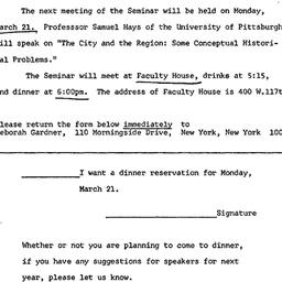 Announcements, 1977-03-21. ...