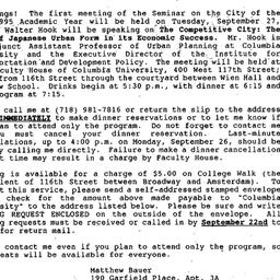 Announcements, 1994-09-27. ...