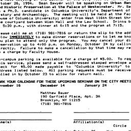 Announcements, 1994-10-26. ...