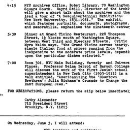 Announcements, 1981-06-03. ...