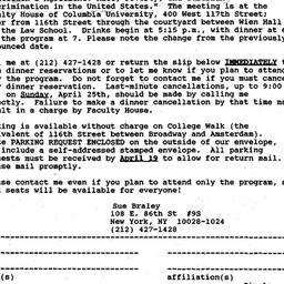 Announcements, 1993-04-26. ...