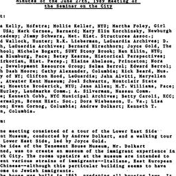 Minutes, 1989-06-27. The Ci...