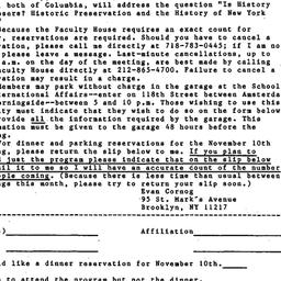 Announcements, 1988-11-10. ...