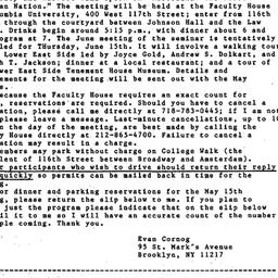Announcements, 1989-05-15. ...