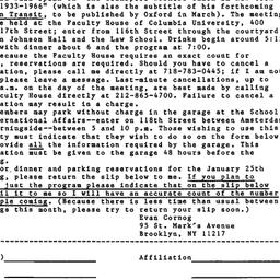 Announcements, 1989-01-25. ...