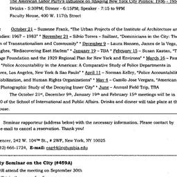 Announcements, 1999-09-30. ...