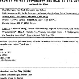 Announcements, 2000-03-16. ...