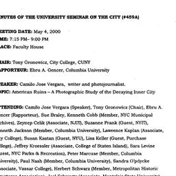 Minutes, 2000-05-04. The Ci...