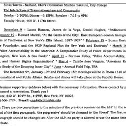 Announcements, 1999-11-16. ...