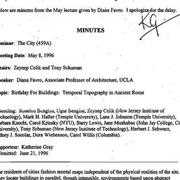 Minutes, 1996-05-08. The Ci...