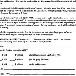 Announcements, 1995-10-02. ...