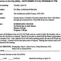 Announcements, 1996-04-05. ...